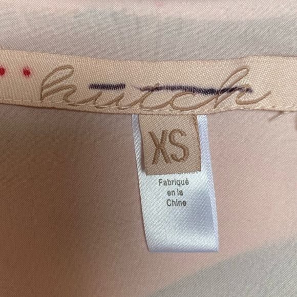 Anthropologie Hutch Geo Wrap Mini Dress in Pink Combo Size XS NWOT - Picture 15 of 16